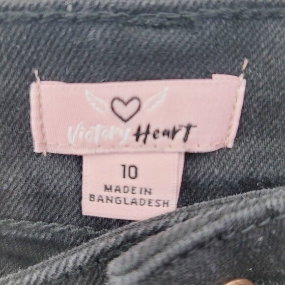 Victory Heart Girl's Black Skinny Jeans Size 10 - Picture 4 of 6